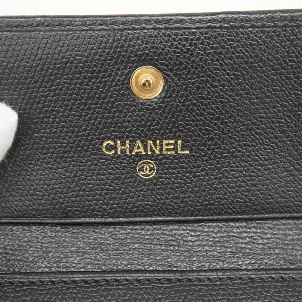 CHANEL Authentic Black Leather Wallet - Picture 4 of 10